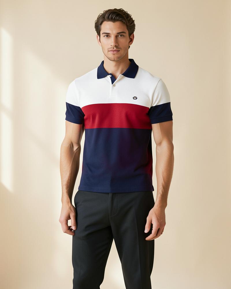 Polo Ralph Lauren Piké Colourblock på modell